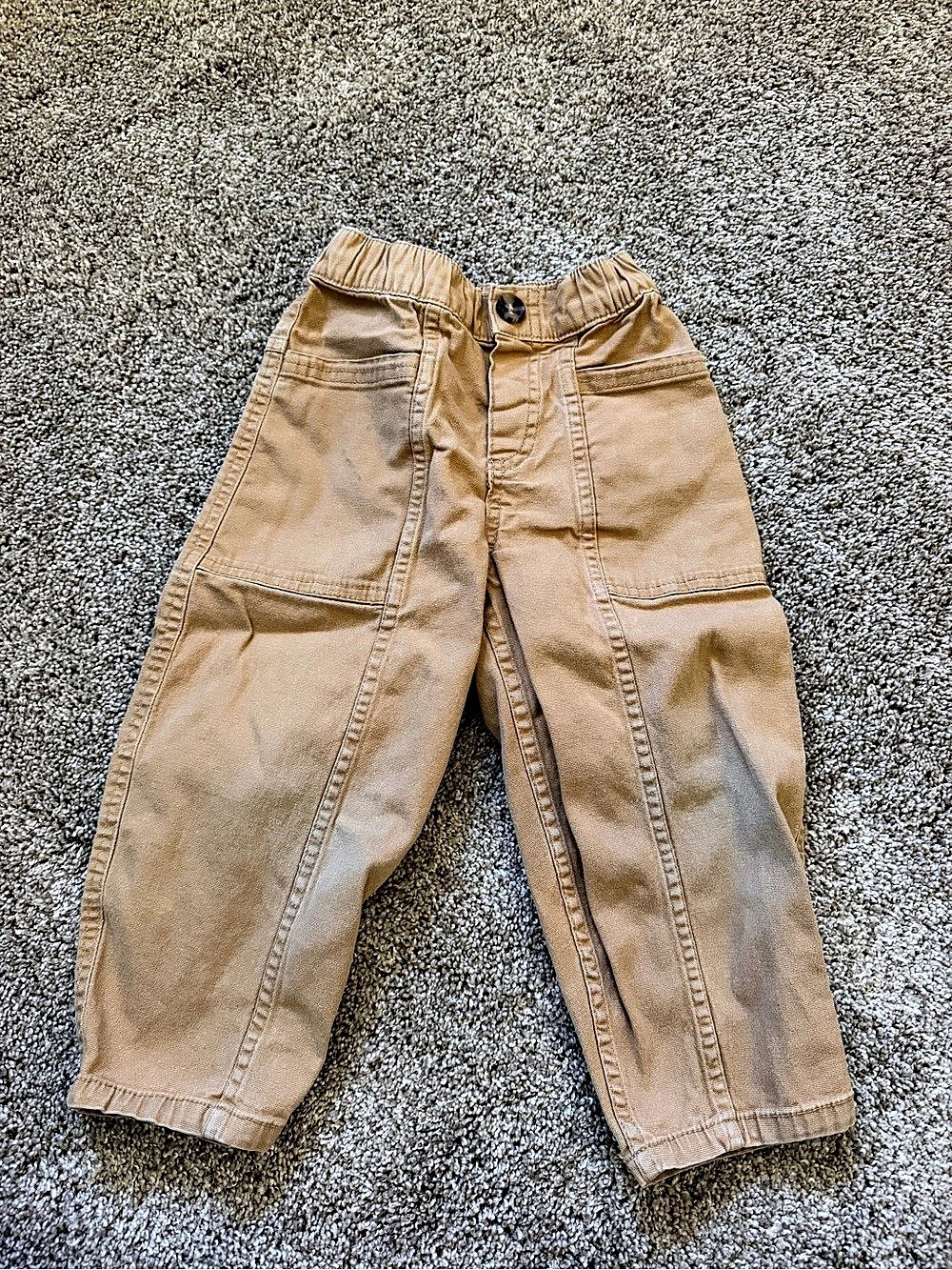 Hanna Andersson Canvas Pull-On Pants Boys 3T Brown